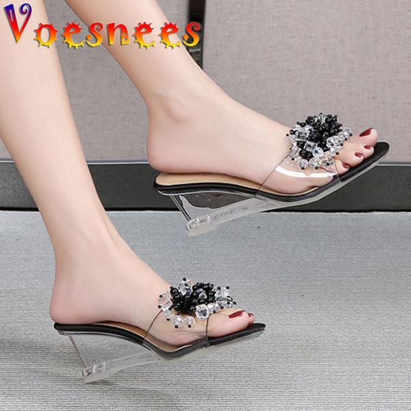 outside women wedge slippers outdoor sandals crystal transparent diamond high heels 6cm slides summer 2021 girl patty shoes, Black
outside women wedge slippers outdoor sandals crystal transparent diamond high heels 6cm slides summer 2021 girl patty shoes, Black