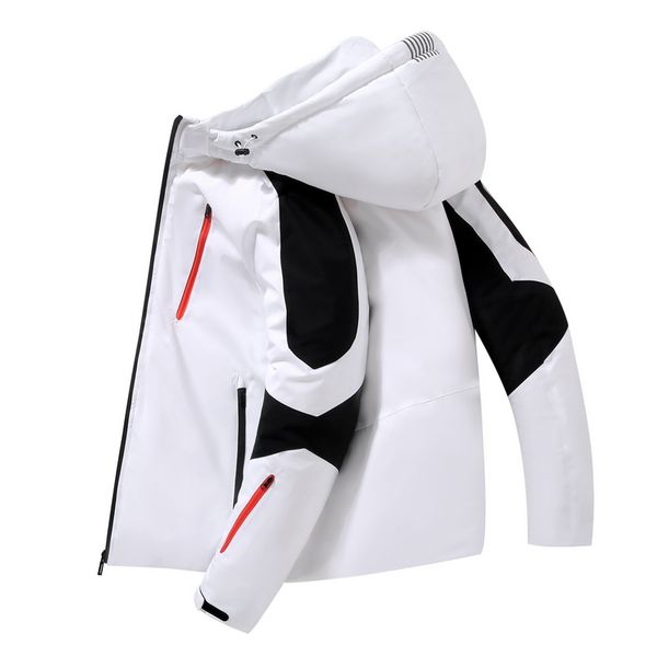 work wear sportswear down jacket men's short fashion brand handsome thickened couple hooded man, Black
work wear sportswear down jacket men's short fashion brand handsome thickened couple hooded man, Black