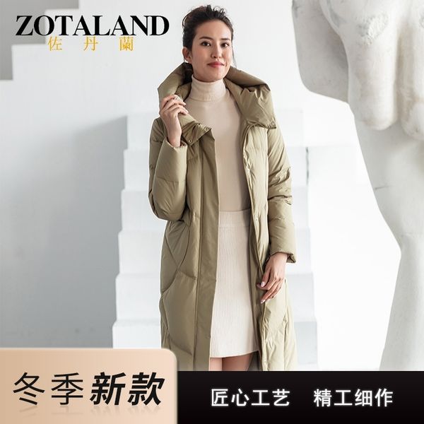 zodanlan down jacket winter mid long knee hooded white duck wind thickened women, Black
zodanlan down jacket winter mid long knee hooded white duck wind thickened women, Black