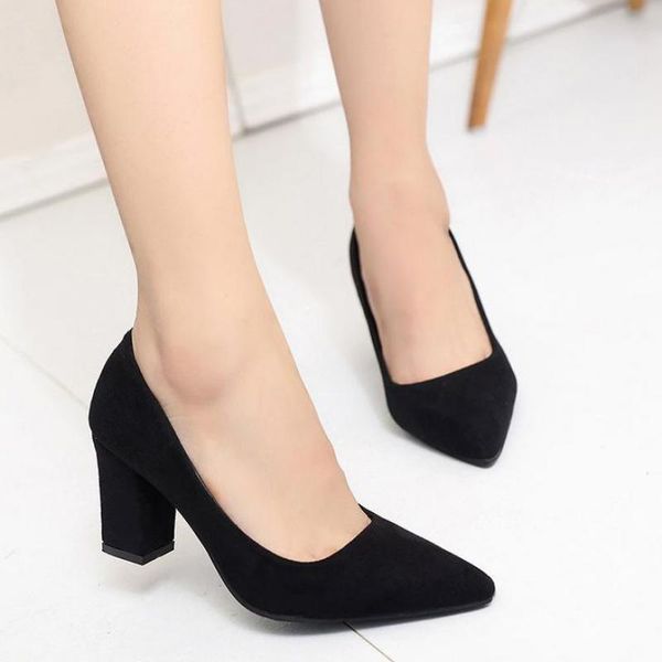 dress shoes high heels women pumps nightclub wedding casual pointed toe parties slip-on summer flock shallow square heel, Black
dress shoes high heels women pumps nightclub wedding casual pointed toe parties slip-on summer flock shallow square heel, Black