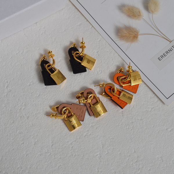 charms earrings h family orange classic lock head color calf leather double-layer detachable 2021, Golden
charms earrings h family orange classic lock head color calf leather double-layer detachable 2021, Golden