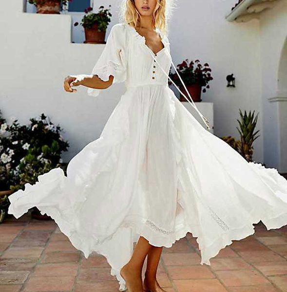 women's tanks & camis white ruffles long dresses women robe vintage beach v-neck irregular summer dress casual elastic waist vestidos e
women's tanks & camis white ruffles long dresses women robe vintage beach v-neck irregular summer dress casual elastic waist vestidos e