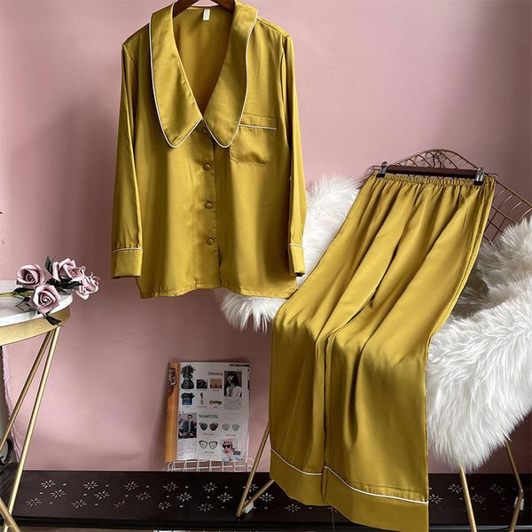 women's shorts ice silk pajamas spring autumn long sleeve trousers french elegant home clothes wmx9, White;black
women's shorts ice silk pajamas spring autumn long sleeve trousers french elegant home clothes wmx9, White;black