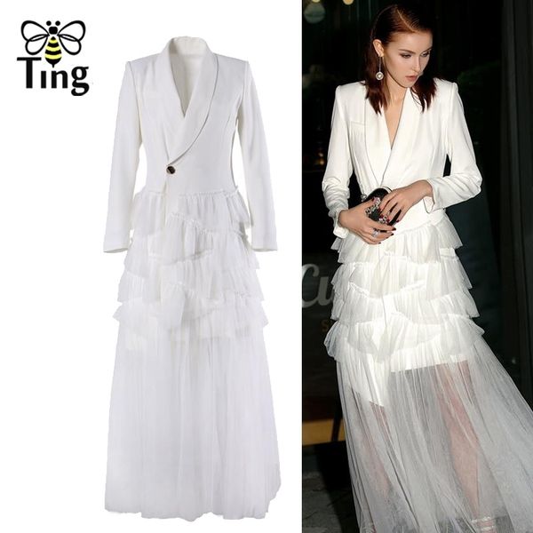 vintage women long party dresses elegant notched collar layered mesh hem patchwork dress casual fashion vestidos 210513, Black;gray
vintage women long party dresses elegant notched collar layered mesh hem patchwork dress casual fashion vestidos 210513, Black;gray