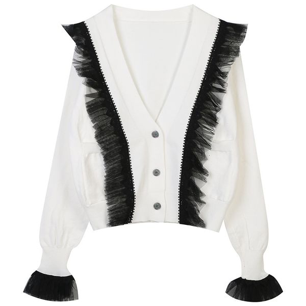 women's sweaters autumn and winter women sleeves with v lotus cleavage leaf drooling gauze loose mesh temper cardigan kk924 gn2z, White;black
women's sweaters autumn and winter women sleeves with v lotus cleavage leaf drooling gauze loose mesh temper cardigan kk924 gn2z, White;black