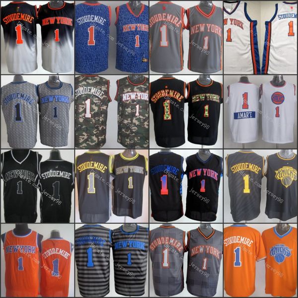 new york knicks men #1 amare stoudemire retro basketball jersey, Black
new york knicks men #1 amare stoudemire retro basketball jersey, Black