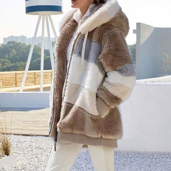 Jacket Teddy Coat Ladies Faux Fur Coat Women Oversize Thick Plush Fluffy Jacket Women Hooded Autumn Winter Coat Women, Black
Jacket Teddy Coat Ladies Faux Fur Coat Women Oversize Thick Plush Fluffy Jacket Women Hooded Autumn Winter Coat Women, Black