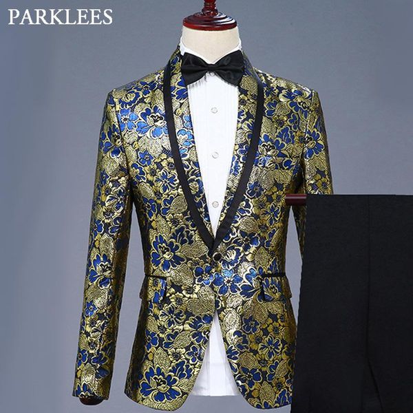 men's suits & blazers (jacket+pants) mens gold blue jacquard suit slim fit shawl lapel dress stage prom party wedding singer costumes h, White;black
men's suits & blazers (jacket+pants) mens gold blue jacquard suit slim fit shawl lapel dress stage prom party wedding singer costumes h, White;black