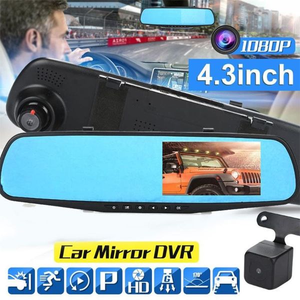 car video 4.3inch 1080p dual lens auto dvr mirror dash cam recorder rear view camera kit
car video 4.3inch 1080p dual lens auto dvr mirror dash cam recorder rear view camera kit