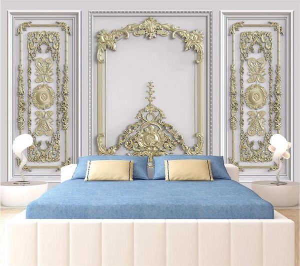 wallpapers customized wallpaper 3d three-dimensional wall panel golden embossed carved mural living room european tv background paper
wallpapers customized wallpaper 3d three-dimensional wall panel golden embossed carved mural living room european tv background paper