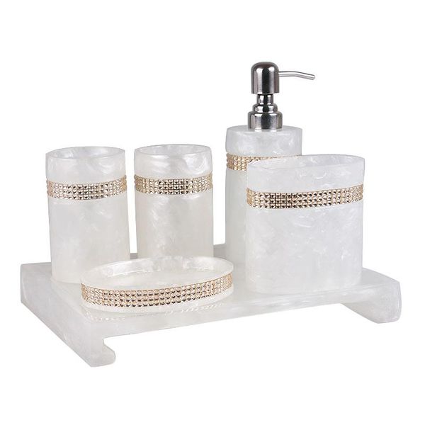 bath accessory set luxury bathroom rhinestone washroom accessories toothbrush holder soap dispenser storage tray for wedding tissue box
bath accessory set luxury bathroom rhinestone washroom accessories toothbrush holder soap dispenser storage tray for wedding tissue box