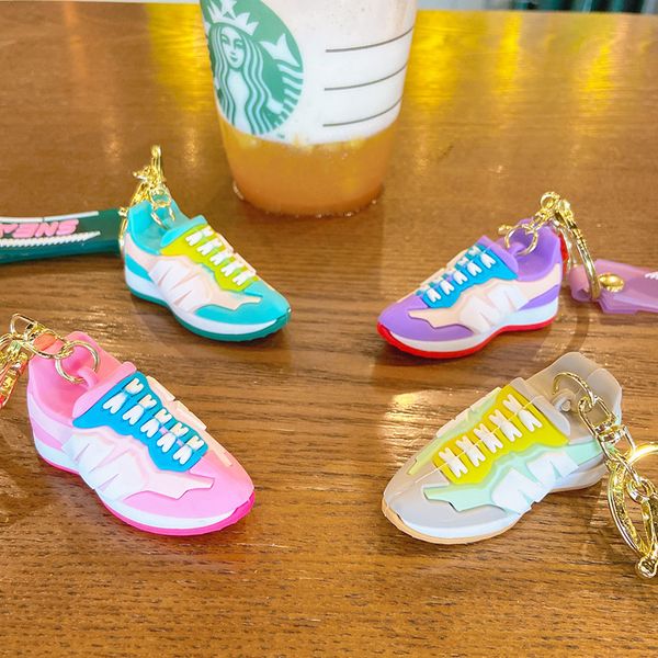 guochao sports shoes creative keychain lovers schoolbag car key pendant bag pendant silicone key ring, Silver
guochao sports shoes creative keychain lovers schoolbag car key pendant bag pendant silicone key ring, Silver
