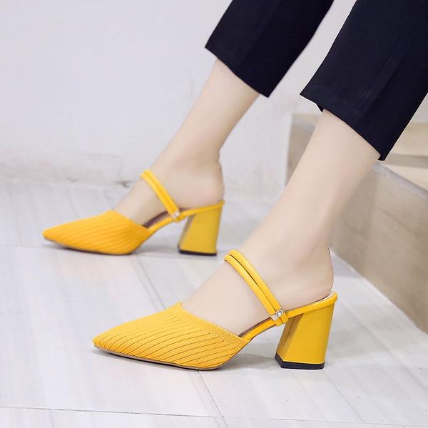 med square heel slippers women summer pointed toe luxury slides female shoes heeled mules shallow block designer cover 2021, Black
med square heel slippers women summer pointed toe luxury slides female shoes heeled mules shallow block designer cover 2021, Black