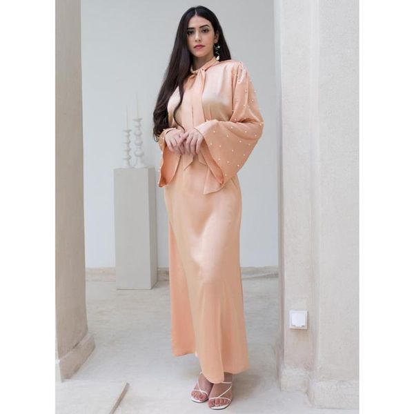 ethnic clothing luxury satin long dress muslim abaya beading lace up collar arab middle east dubai kaftan ramadan islamic vestido fashion dr, Red
ethnic clothing luxury satin long dress muslim abaya beading lace up collar arab middle east dubai kaftan ramadan islamic vestido fashion dr, Red
