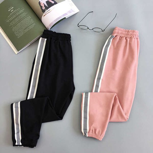 women sport pant hip hop fashion casual harem pants spring bf harajuku streetwear 's 210531, Black;white
women sport pant hip hop fashion casual harem pants spring bf harajuku streetwear 's 210531, Black;white