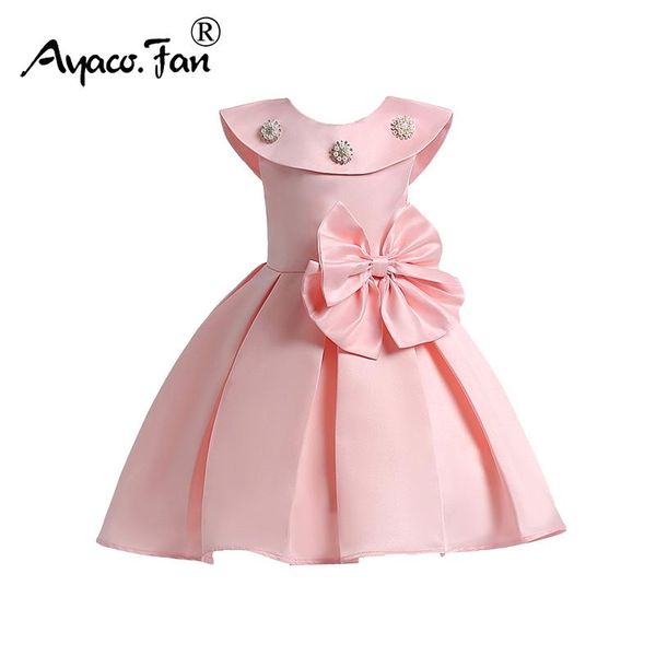 girl's dresses baby girls dress 2021 cute bow beading solid backless pleated princess for kids children party with ribbons, Red;yellow
girl's dresses baby girls dress 2021 cute bow beading solid backless pleated princess for kids children party with ribbons, Red;yellow