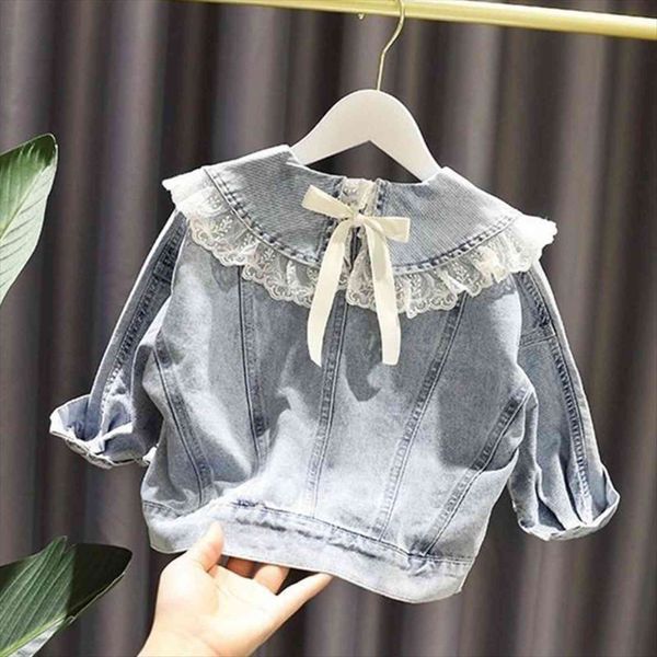 autumn baby girl clothes girls loose western style lace denim jacket chilren clothing and jeans, Blue;gray
autumn baby girl clothes girls loose western style lace denim jacket chilren clothing and jeans, Blue;gray