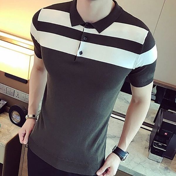 black and white english men s street polo shirt comfortable classic fashion daily travel work party, White;black
black and white english men s street polo shirt comfortable classic fashion daily travel work party, White;black
