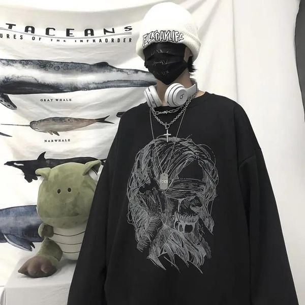 women's hoodies & sweatshirts retro dark printed sweatshirt for couples to wear loose black long sleeve fashionable wide songyuan night
women's hoodies & sweatshirts retro dark printed sweatshirt for couples to wear loose black long sleeve fashionable wide songyuan night