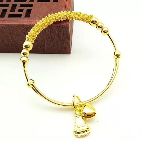70% off luxury jewelry children's bell guanyin smooth push pull children's bracelet gold adjustable gold plated bracelet small gif, Black
70% off luxury jewelry children's bell guanyin smooth push pull children's bracelet gold adjustable gold plated bracelet small gif, Black