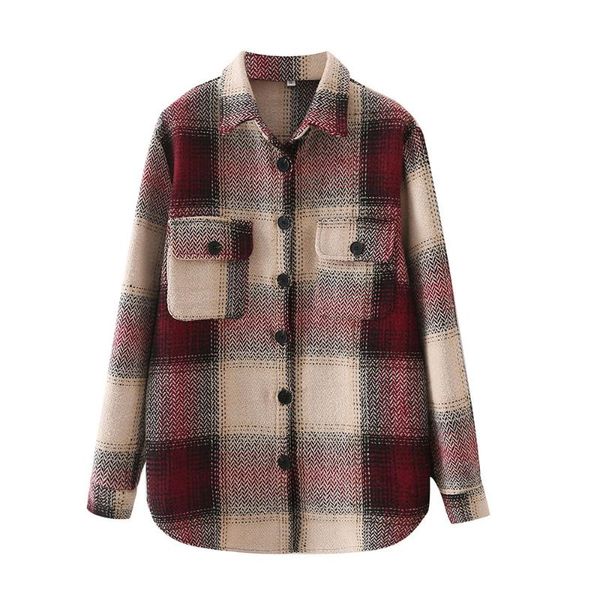 women's jackets diyig woman 2021 autumn wear korean style loose brushed thickened all-match western plaid shirt coat, Black;brown
women's jackets diyig woman 2021 autumn wear korean style loose brushed thickened all-match western plaid shirt coat, Black;brown