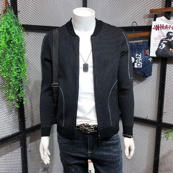 men's vests spring and autumn handsome fashion knitted cardigan men's striped korean coat zipper sweater clothing o0o3, Black;white
men's vests spring and autumn handsome fashion knitted cardigan men's striped korean coat zipper sweater clothing o0o3, Black;white