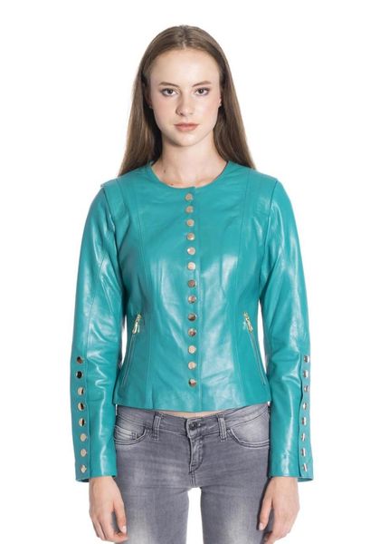women's leather & faux women jacket genuine real coat lambskin female turquois, Black
women's leather & faux women jacket genuine real coat lambskin female turquois, Black