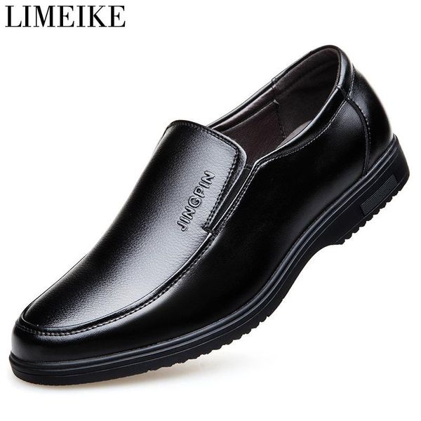 dress shoes limeike spring men's leather breathable soft bottom business casual men, Black
dress shoes limeike spring men's leather breathable soft bottom business casual men, Black