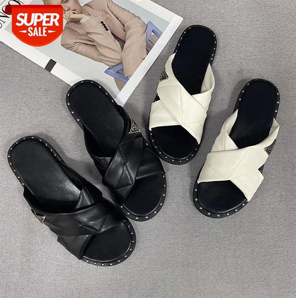 cross strap slippers women leather outer wear flat open-toed beach sandals and leisure flip-flops #av2r, Black
cross strap slippers women leather outer wear flat open-toed beach sandals and leisure flip-flops #av2r, Black