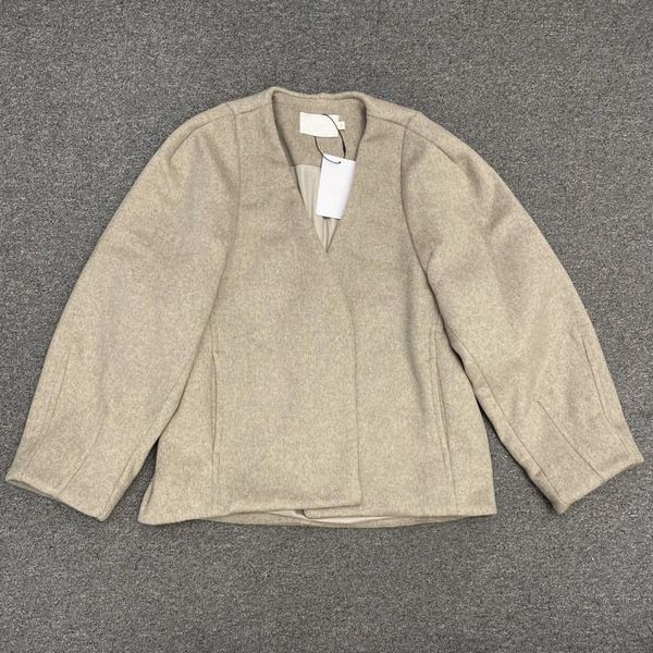 women's wool & blends 2021 autumn winter women's loose v-neck woolen coat ladies elegant long sleeve office short outwear jacket fe, Black
women's wool & blends 2021 autumn winter women's loose v-neck woolen coat ladies elegant long sleeve office short outwear jacket fe, Black