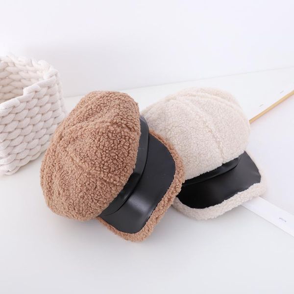 children's winter cashmere pu patchwork octagonal hat girls fashion sboy cap caps & hats, Yellow
children's winter cashmere pu patchwork octagonal hat girls fashion sboy cap caps & hats, Yellow