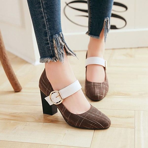 denim chunky block high heels shoes women shallow mary janes mixed color square pumps 2021 spring 34-43 dress, Black
denim chunky block high heels shoes women shallow mary janes mixed color square pumps 2021 spring 34-43 dress, Black