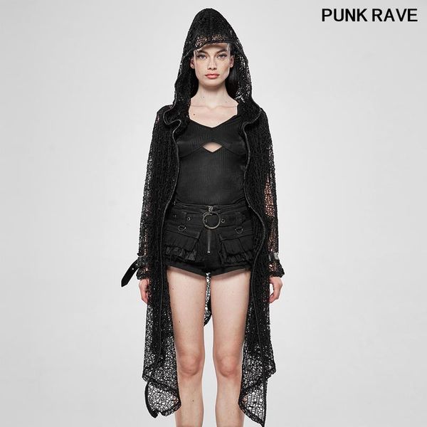 women's trench coats fashion bright knit loose hooded thin personality long jacket perspective night canyue net coat punk rave wy-1146x, Tan;black
women's trench coats fashion bright knit loose hooded thin personality long jacket perspective night canyue net coat punk rave wy-1146x, Tan;black