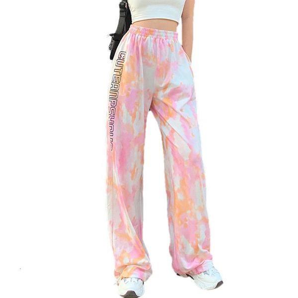 women fashion tie-dye letter printed pants bottoms high waist elastic loose long trousers sweatpants for ladies sports dancing, Black;white
women fashion tie-dye letter printed pants bottoms high waist elastic loose long trousers sweatpants for ladies sports dancing, Black;white