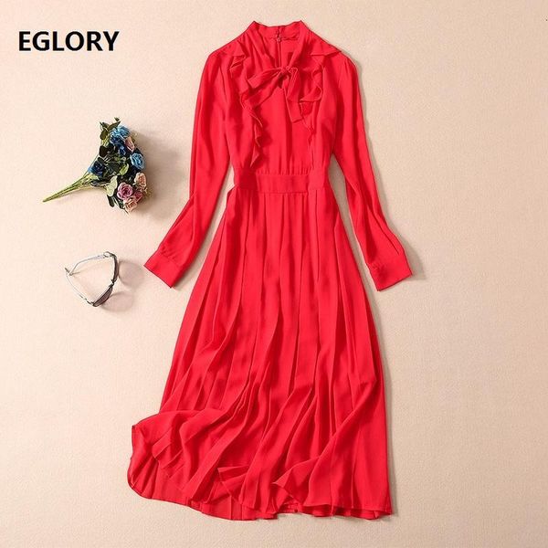 casual dresses chiffon dress 2021 spring runway ladies bow collar ruffle deco long sleeve mid-calf length pleated red, Black;gray
casual dresses chiffon dress 2021 spring runway ladies bow collar ruffle deco long sleeve mid-calf length pleated red, Black;gray