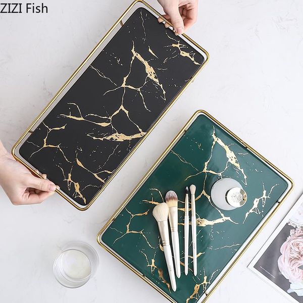 kitchen storage & organization golden marble texture trays decorative ceramic plates stainless steel handle skincare plate dressing table ba
kitchen storage & organization golden marble texture trays decorative ceramic plates stainless steel handle skincare plate dressing table ba