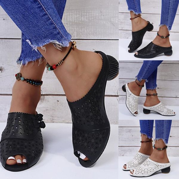 sandals women summer rome retro hollow out round heel shoes beach peep toe breathable vintage non-slip slippers female, Black
sandals women summer rome retro hollow out round heel shoes beach peep toe breathable vintage non-slip slippers female, Black