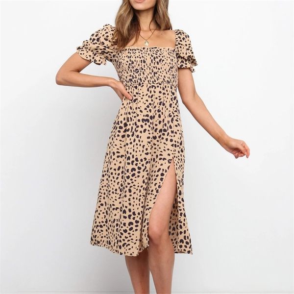 summer short-sleeved slit print slim elegant dress a-line leopard knee-length boho dress for womens beach style vestidos 210508, Black;gray
summer short-sleeved slit print slim elegant dress a-line leopard knee-length boho dress for womens beach style vestidos 210508, Black;gray