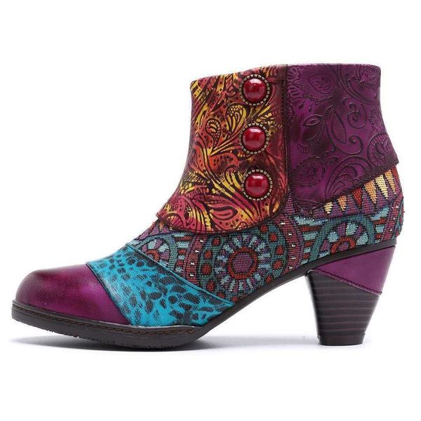 dress shoes short boots winter family style stitching fashion button thick heel, Black
dress shoes short boots winter family style stitching fashion button thick heel, Black