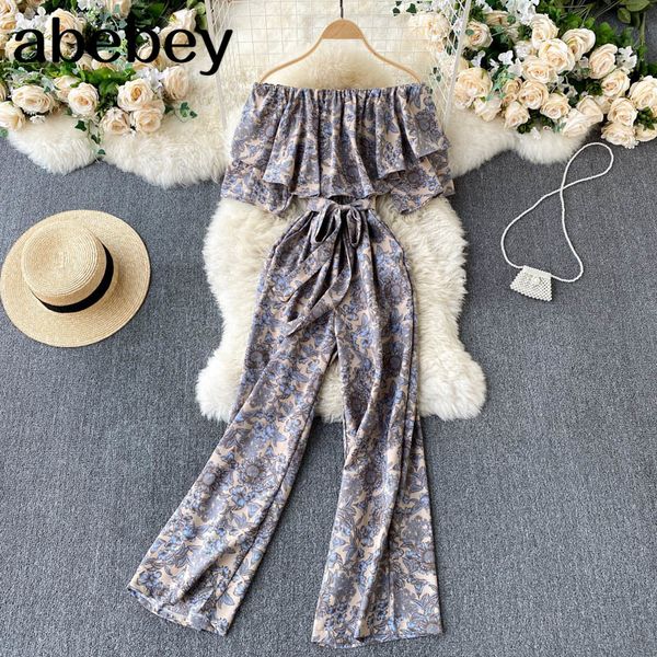 women retro print jumpsuits korean slash neck short sleeve lace up rompers summer off shoulder boho long 210512, Black;white
women retro print jumpsuits korean slash neck short sleeve lace up rompers summer off shoulder boho long 210512, Black;white
