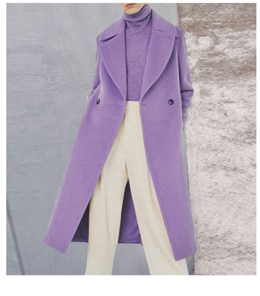 women's wool & blends see orange lavender woman coats winter 2021 fashion show warm long coat casual streetwear so3530, Black
women's wool & blends see orange lavender woman coats winter 2021 fashion show warm long coat casual streetwear so3530, Black