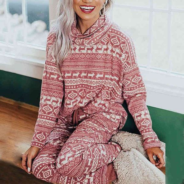 women new elk print home set casual christmas turtleneck collar long sleeve and loose drawstring slacks christmas 2 pieces suit 210412, White
women new elk print home set casual christmas turtleneck collar long sleeve and loose drawstring slacks christmas 2 pieces suit 210412, White