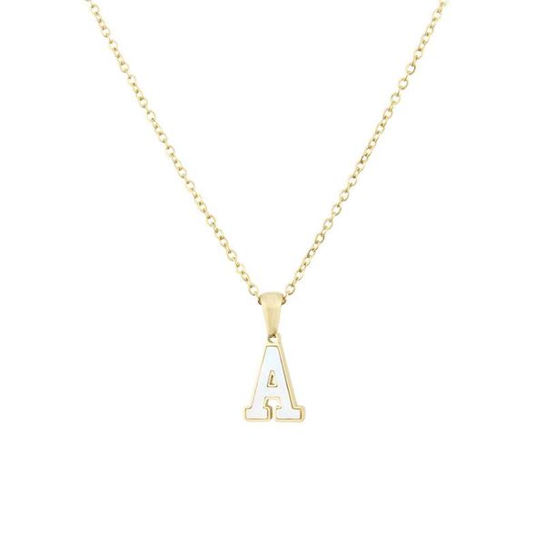 pendant necklaces simple white shell 26 letter necklace for women mujer o-chain gold titanium steel minimalist jewelry, Silver
pendant necklaces simple white shell 26 letter necklace for women mujer o-chain gold titanium steel minimalist jewelry, Silver