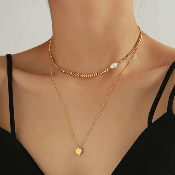 chains tarcliy 2021 fashion classic brass chain pearl choker geometric heart pendant stackable necklace sweet jewelry for women girls, Silver
chains tarcliy 2021 fashion classic brass chain pearl choker geometric heart pendant stackable necklace sweet jewelry for women girls, Silver