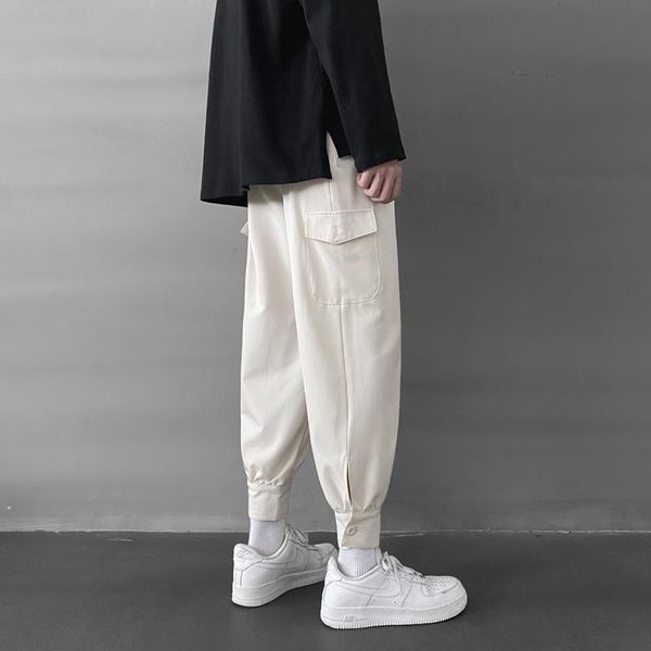 men's pants autumn cotton casual fashion pocket cargo men streetwear loose hip-hop harem mens overalls trousers, Black
men's pants autumn cotton casual fashion pocket cargo men streetwear loose hip-hop harem mens overalls trousers, Black
