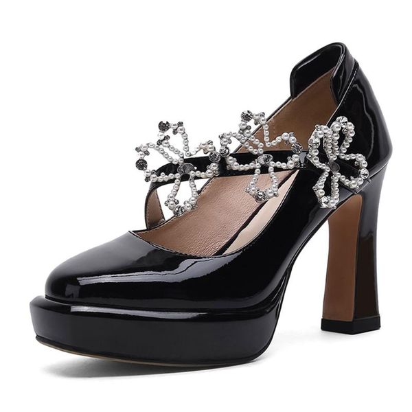 dress shoes gigifox big size 42 pearls flowers platform high heels mary janes party office lady pumps woman, Black
dress shoes gigifox big size 42 pearls flowers platform high heels mary janes party office lady pumps woman, Black