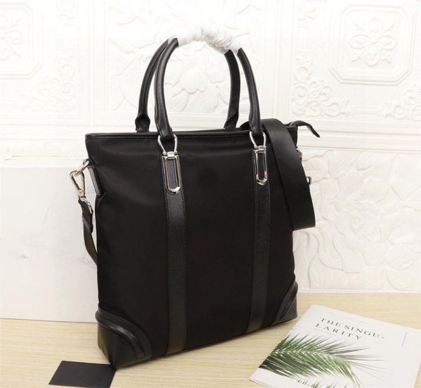 briefcases men's black nylon and leather office business briefcase large-capacity handbag waterproof computer bag
briefcases men's black nylon and leather office business briefcase large-capacity handbag waterproof computer bag