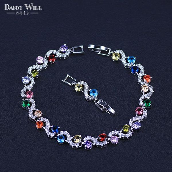 charm bracelets handmade luxury women cz crystal jewery white silver color rainbow colorful cubic zirconia stone female bangles br060, Golden;silver
charm bracelets handmade luxury women cz crystal jewery white silver color rainbow colorful cubic zirconia stone female bangles br060, Golden;silver