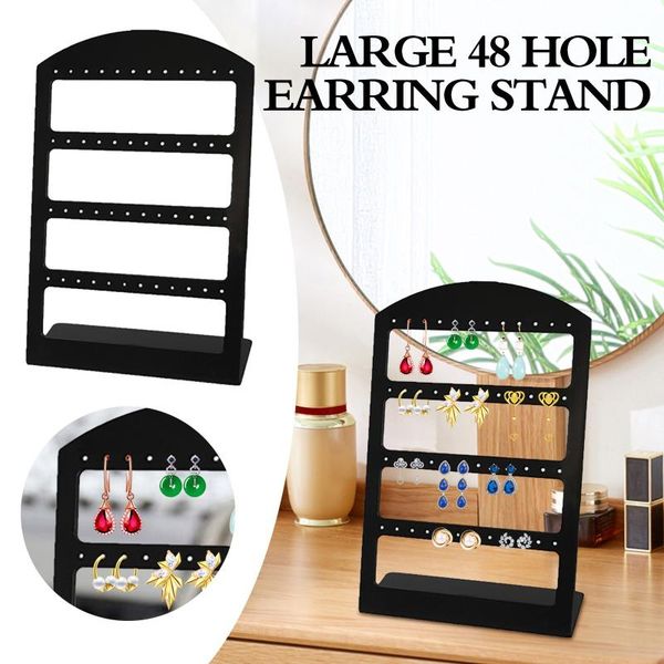 hooks & rails 48 holes jewelry organizer stand black plastic earring holder pesentoir fashion earrings display rack etagere s #t1p
hooks & rails 48 holes jewelry organizer stand black plastic earring holder pesentoir fashion earrings display rack etagere s #t1p