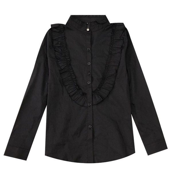 women's blouses & shirts women 2021 spring autumn arrival chiffon stand collar female fashion long sleeve blouse ladies ruffles office, White
women's blouses & shirts women 2021 spring autumn arrival chiffon stand collar female fashion long sleeve blouse ladies ruffles office, White